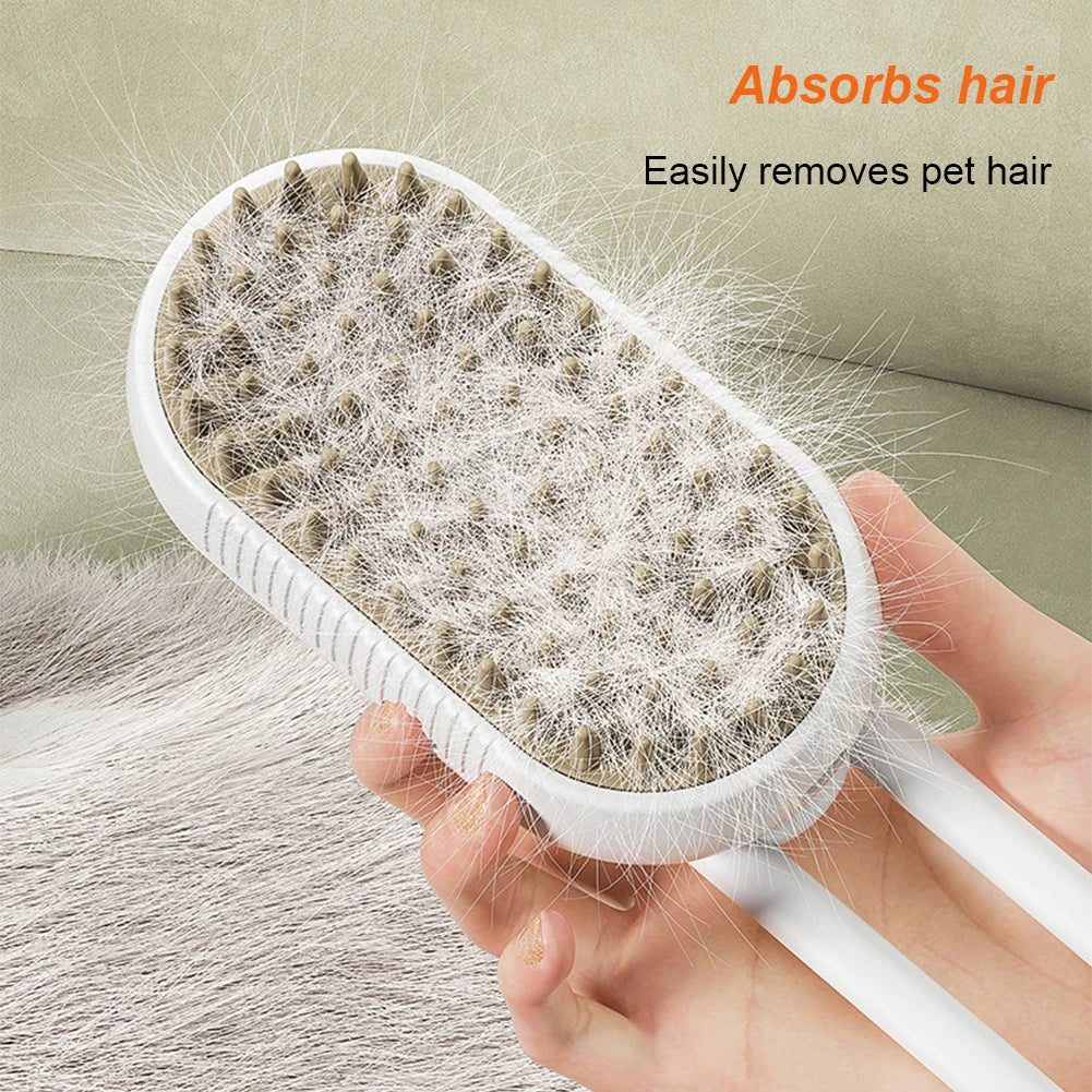 3 in 1 Pet Electric Steam Brush